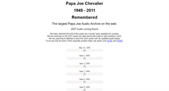 Desktop Screenshot of papajoeremembered.com
